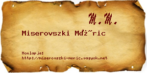 Miserovszki Móric névjegykártya